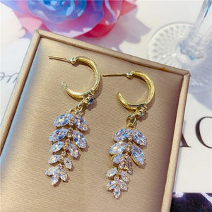 Zircon U-Shape Earrings